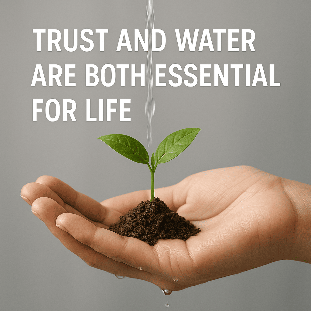 Pure water & trust message